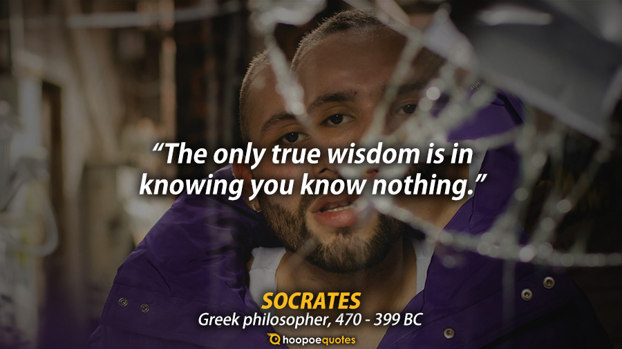 The only true wisdom is in knowing you know nothing. Photo of a man in a broken mirror