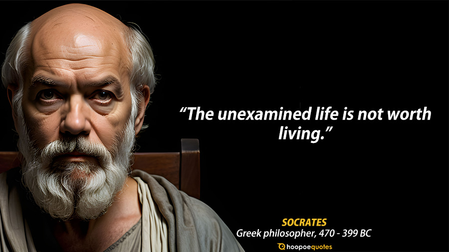 The unexamined life is not worth living. Portrait