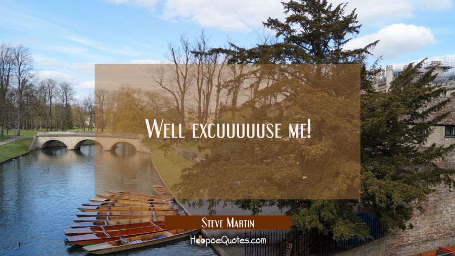 Well excuuuuuse me! Steve Martin Quotes