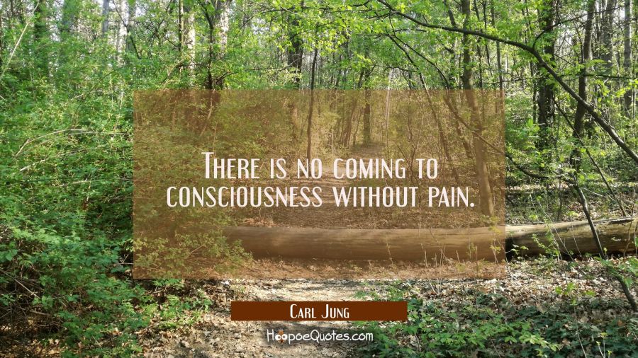 There is no coming to consciousness without pain. Carl Jung Quotes