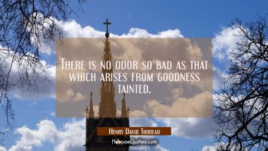 There is no odor so bad as that which arises from goodness tainted.