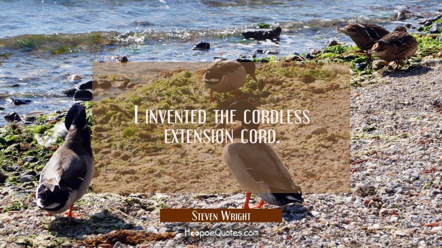 I invented the cordless extension cord. Steven Wright Quotes