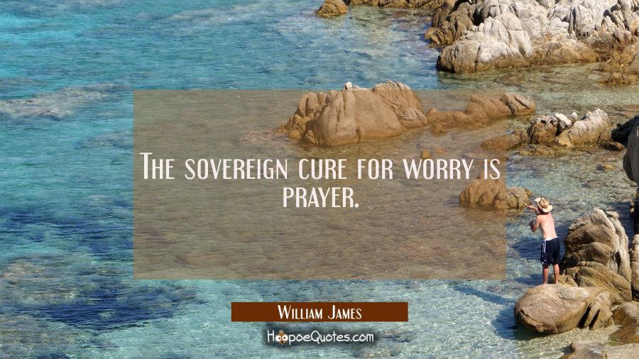 The sovereign cure for worry is prayer. William James Quotes