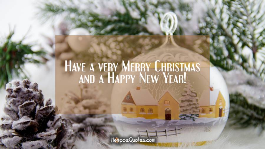 Have a very Merry Christmas and a Happy New Year! Christmas Quotes