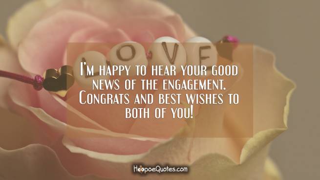 I’m happy to hear your good news of the engagement. Congrats and best wishes to both of you!